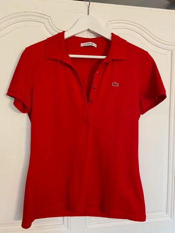 Polo Lacoste rouge taille 42