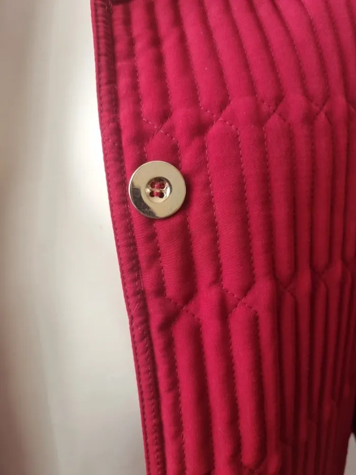 Veste rouge matelassé vintage - photo numéro 6