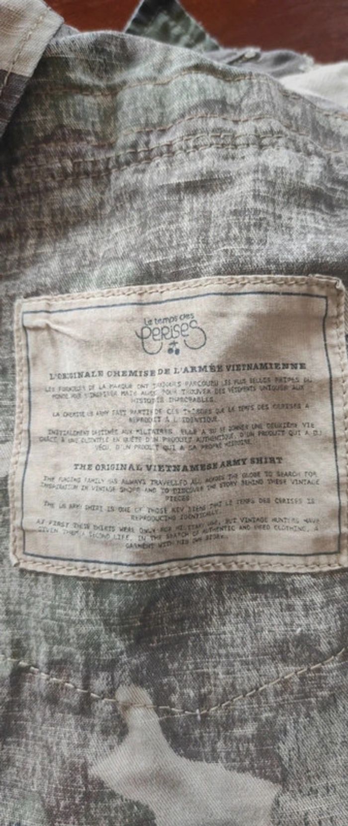 L'originale chemise de l'armée Vietnamienne Le Temps des Cerises LTC M camouflage - photo numéro 9