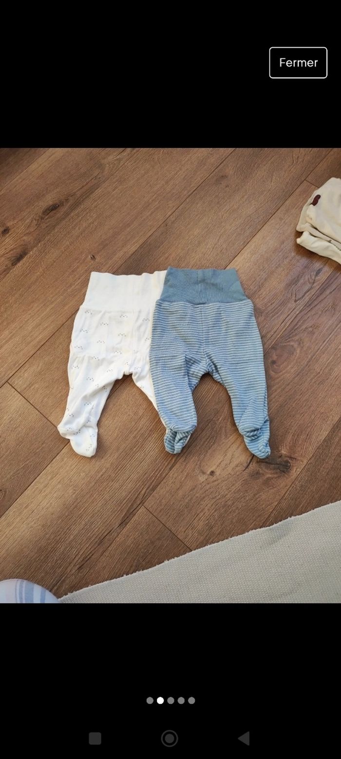Lot de 2 pantalons bébé 1 mois Obaïbi - photo numéro 2