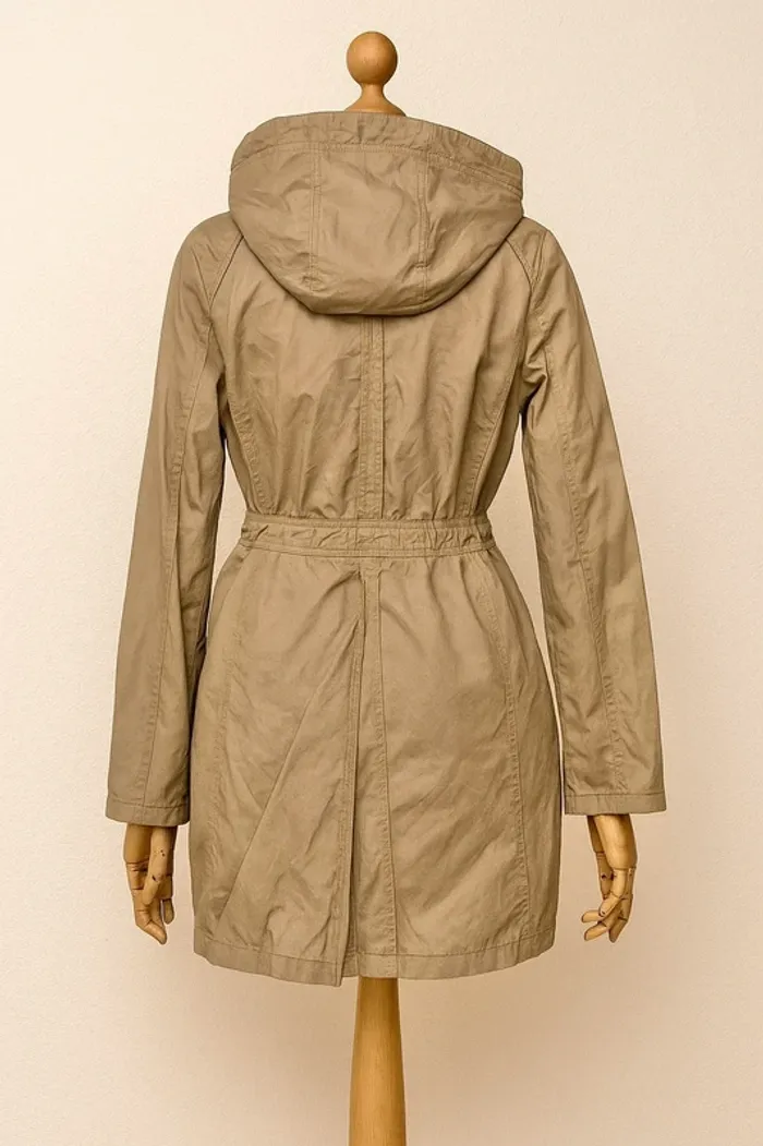 Veste trench kaki avec capuche de New Look – taille 34 / XS - photo numéro 2