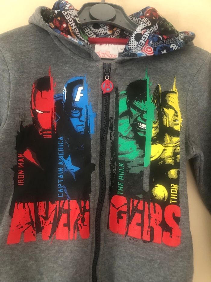 Gilet gris 6 ans Avengers - photo numéro 2