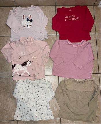 Lots tshirts manches longues fille 
