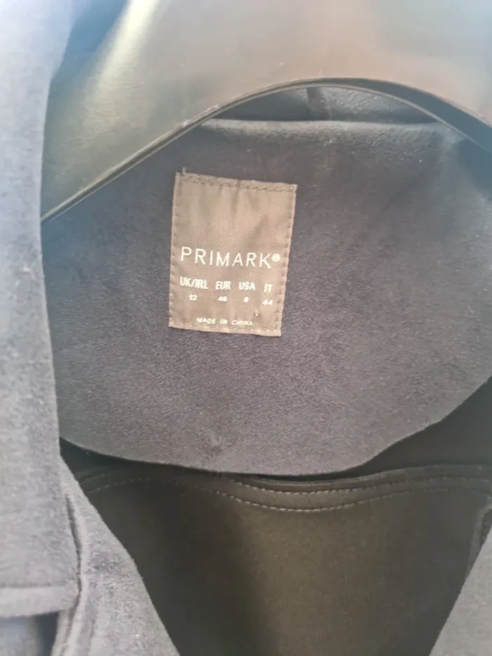 Veste suédine bleue marine taille L - photo numéro 3