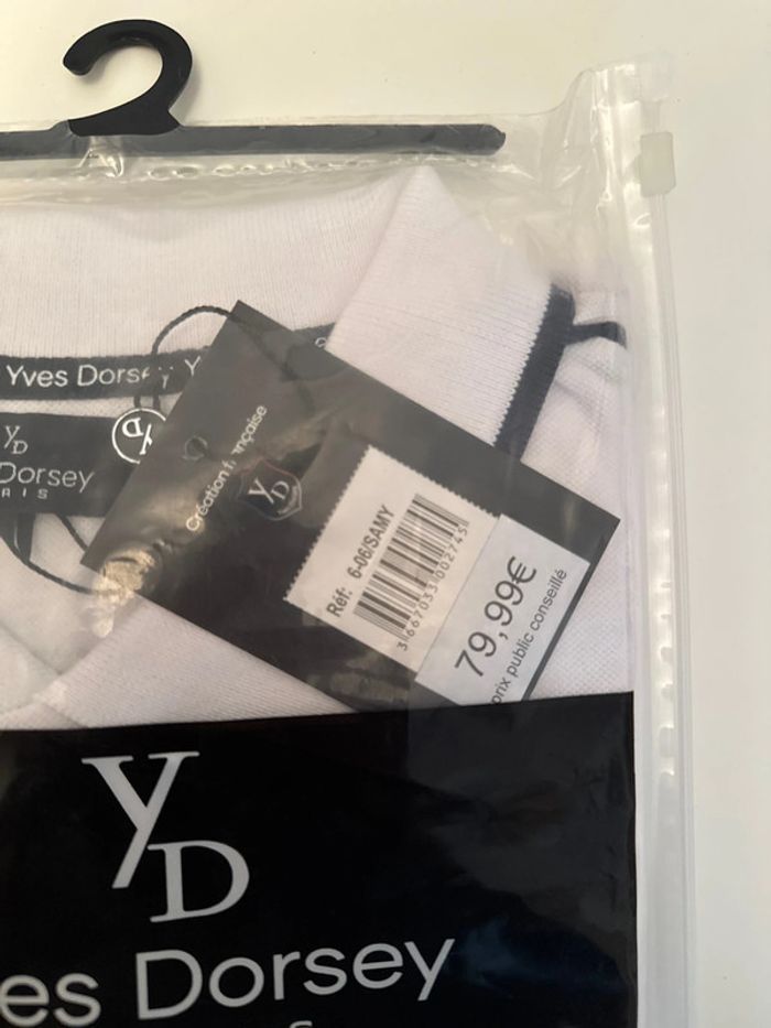 Polo Homme Neuf Yves Dorsey Paris - Blanc - Taille L - 100% Coton - photo numéro 3