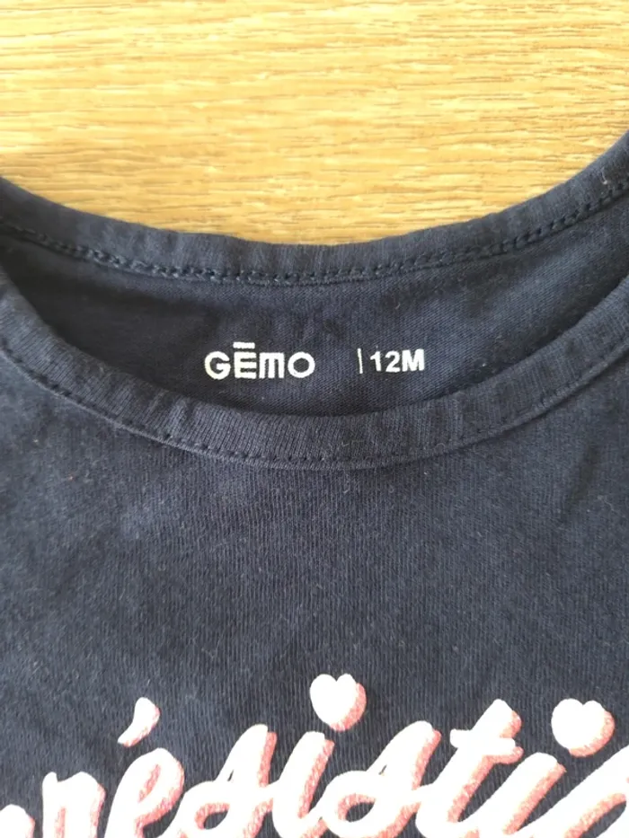 Tshirt manches longues bleu marine 12 mois - photo numéro 3