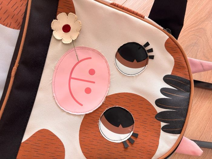 Valise sac à roulette enfant forme vache marque Janod - photo numéro 3