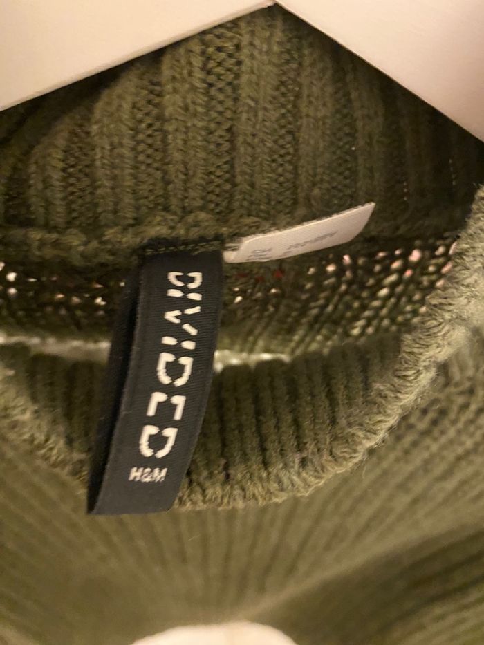 Pull court en maille H&M Divided - Vert kaki - Taille S - photo numéro 5