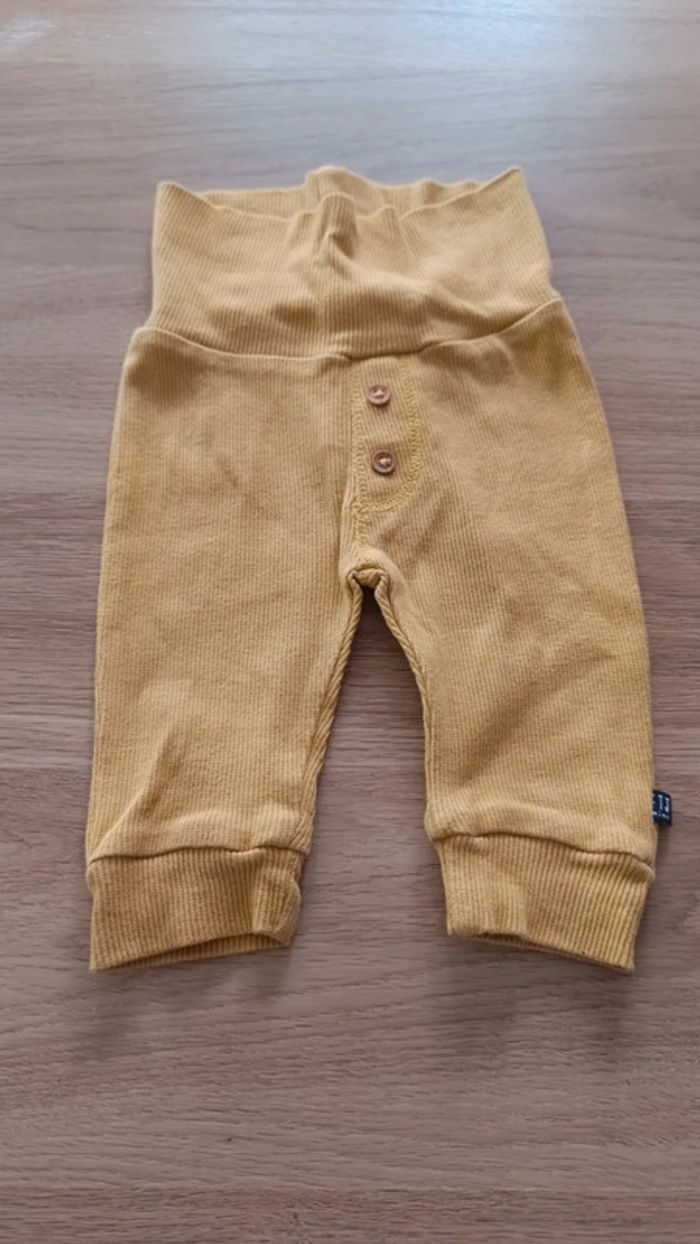 Legging jaune côtelé