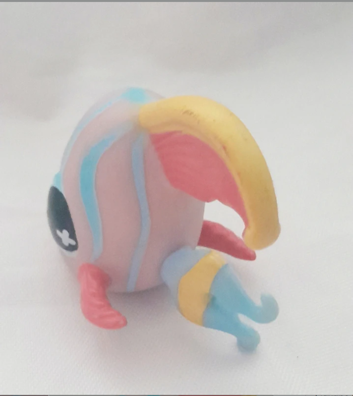 Figurine Littlest Pet Shop Poisson Scalaire rose bleu et jaune - photo numéro 2
