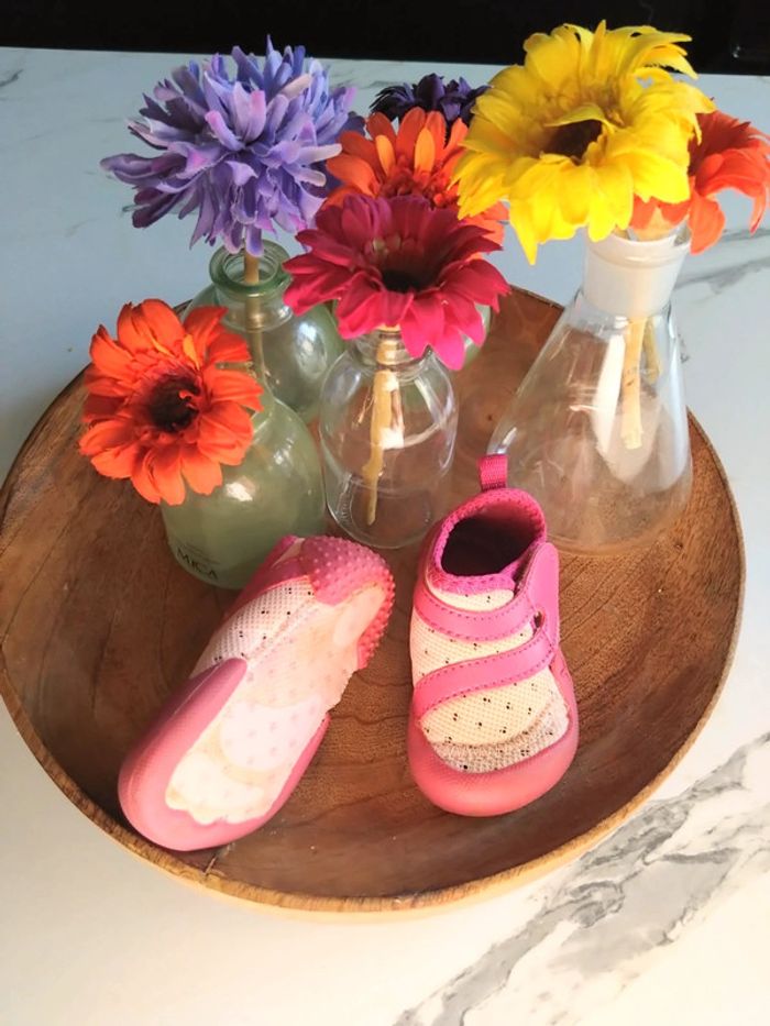 Chaussons bébé fille rose oxylane - photo numéro 2