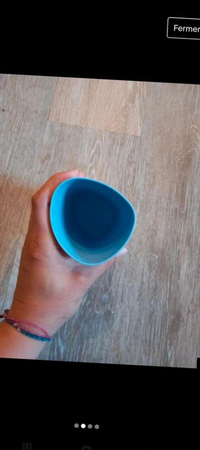 Pot a crayon bleu neuf - photo numéro 2