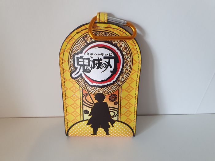pochette porte cle demon slayer zenitsu - photo numéro 2