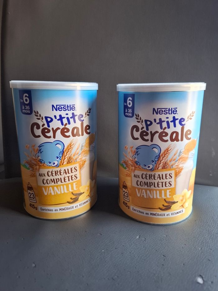 2 boîtes p'tite céréale vanille non ouverte