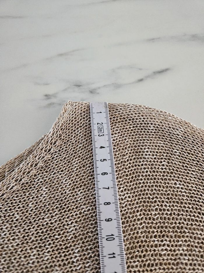 Brax pull beige/ doré taille 46 - photo numéro 11