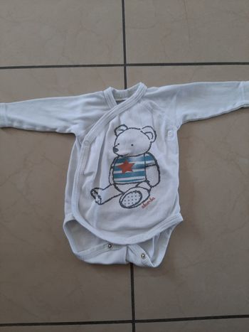 Body manches longues garçon 1 mois