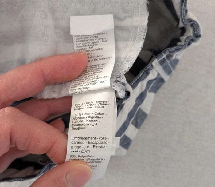 Short / Bermuda rayé bleu et blanc Orchestra - 2 ans (92cm) - photo numéro 4