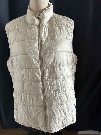 Doudoune sans manche crème taille 40 L #celio