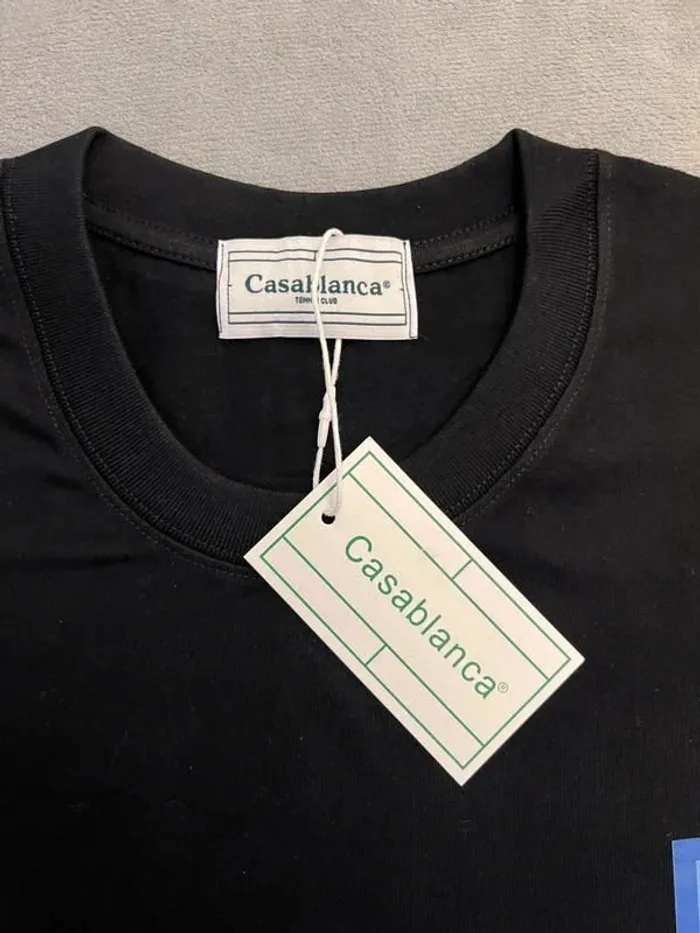 T-shirt Casablanca Crewneck – Noir – Back Big Logo – Taille M - photo numéro 4