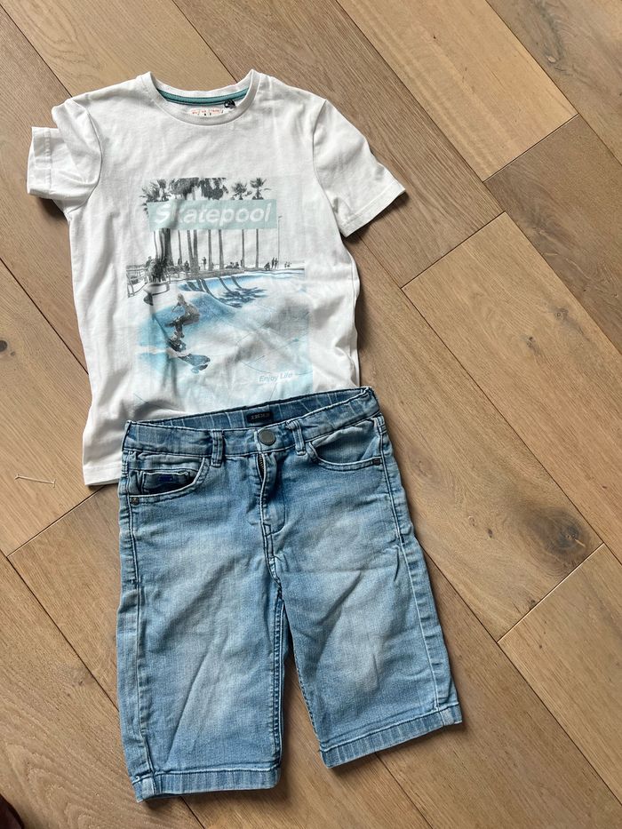 Lot ikks bermuda short jean tee shirt