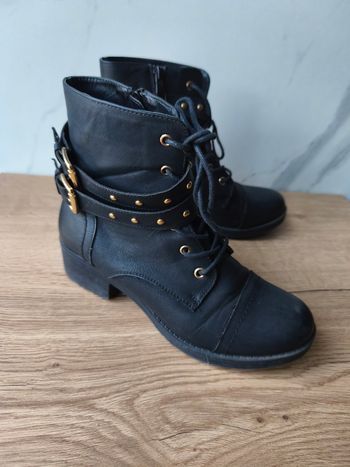 My B Bottines noir/black et dorée/goldpointure 39