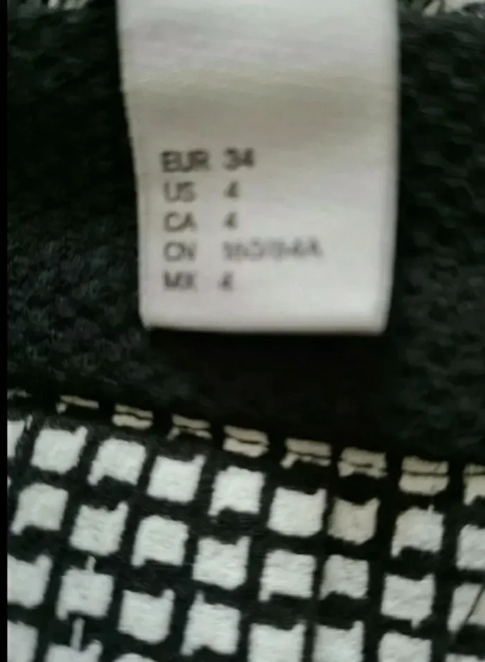 Pantalon noir/blanc H & M Taille XS - photo numéro 4