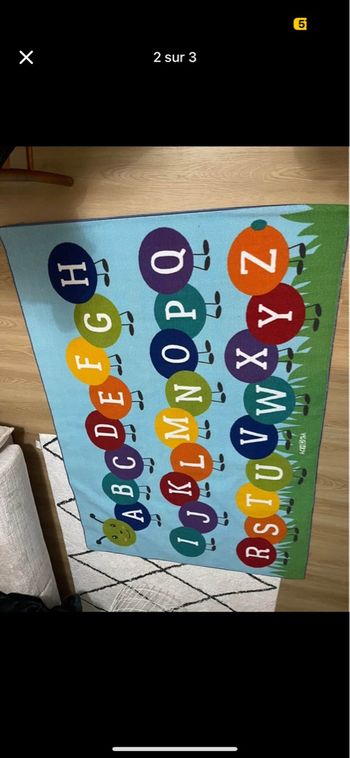 Tapis neuf chenille ABC 200x140