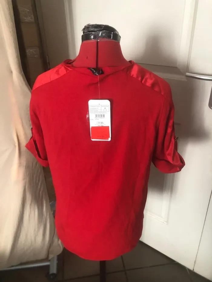 Blouse rouge T36 femme neuf 👚 - photo numéro 3