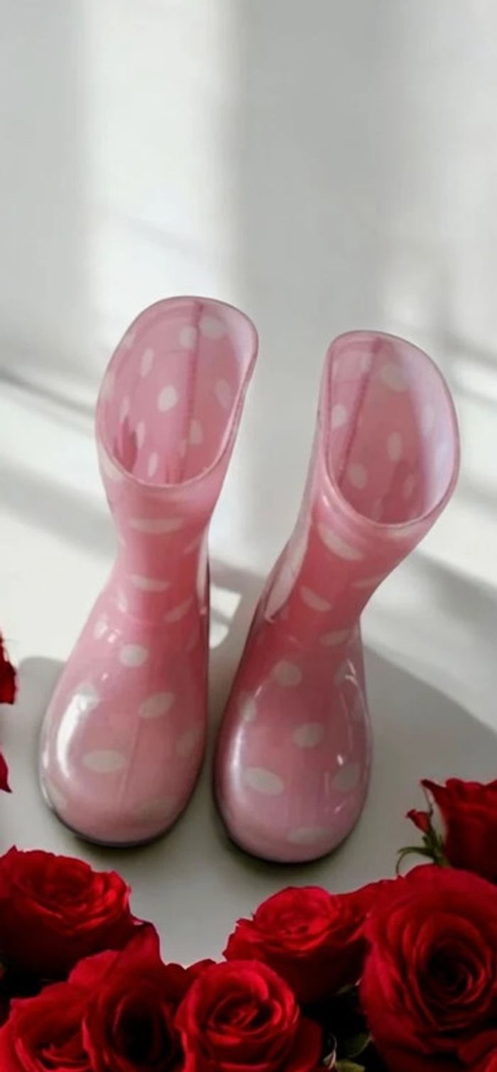 🌹 Bottes de pluie Minnie Mouse rose et blanche,pointure 23🌹 - photo numéro 2