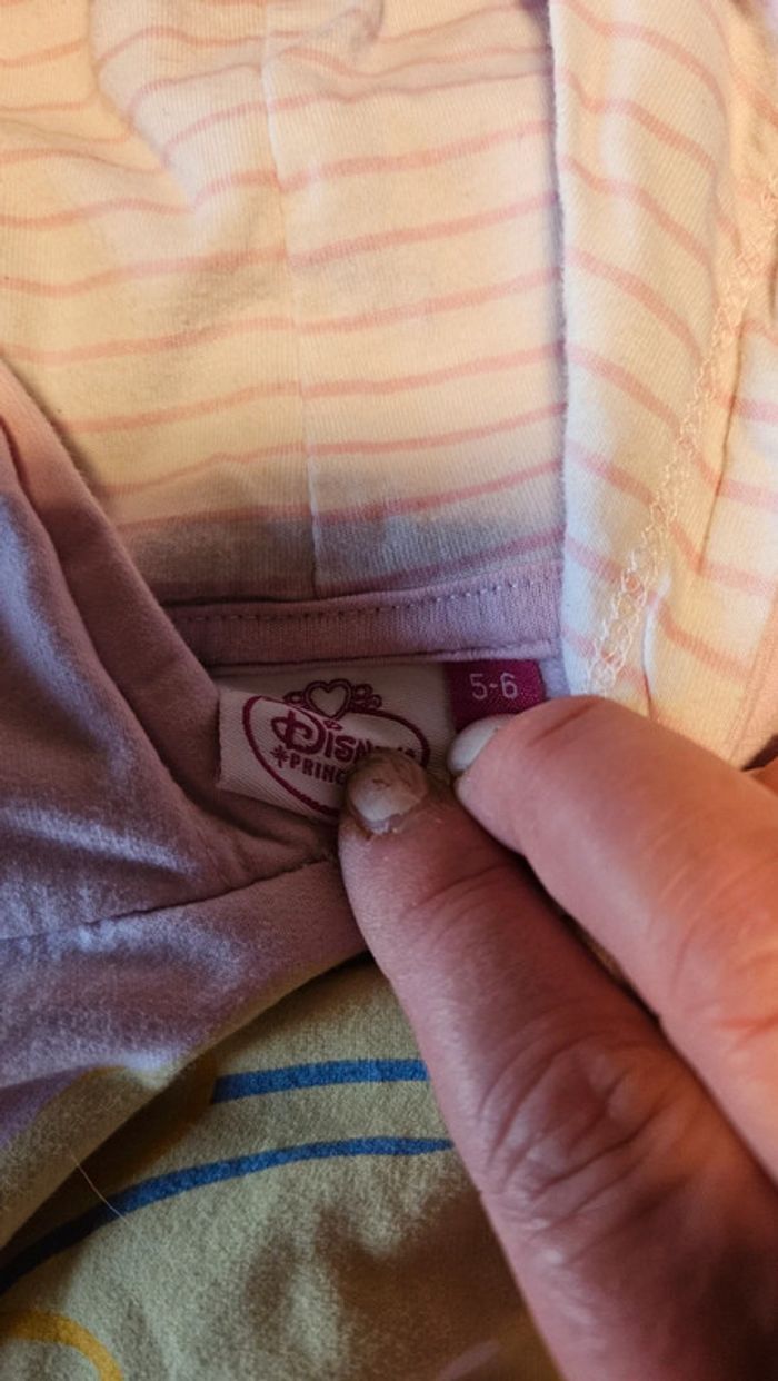 Sweat à capuche et manches longues, rose clair, Disney Princess, 5/6 ans, nickel - photo numéro 5