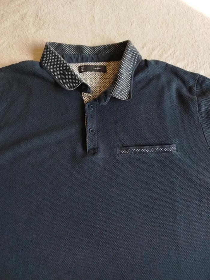 Polo homme Navy Celio taille L - photo numéro 4