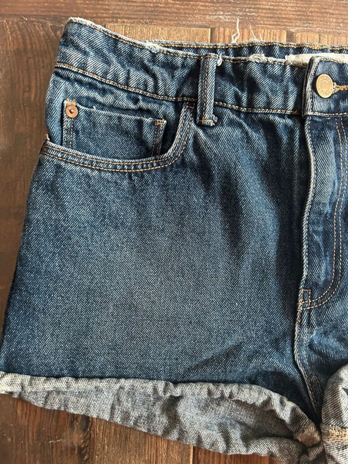 Short en jean bleu foncé mango taille 38 en très bon état - photo numéro 2