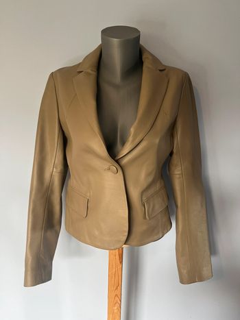 Veste cuir taupe Giorgio & Mario taille 40