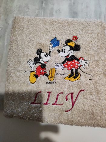 Broderie sur serviette