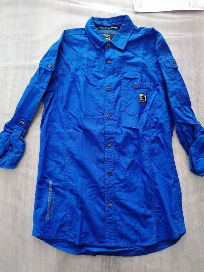 Chemise bleue foncée taille S