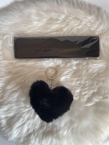 Bandeau cheveux + porte-clés noir