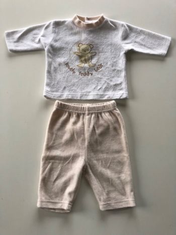 Pyjama 2 pièces en velours lovely Teddy 3 mois