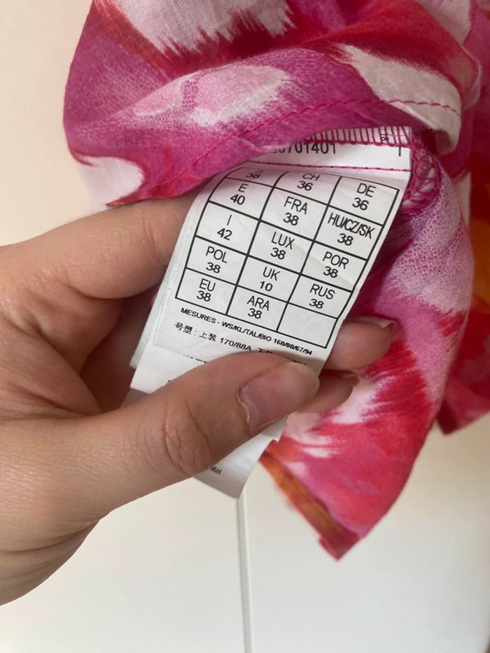 Petite blouse légère en coton avec motif fleuries - photo numéro 4