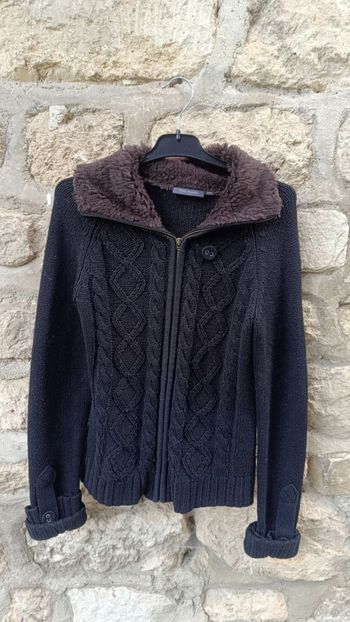 Veste tricot noire femme taille 38-40 Kiabi