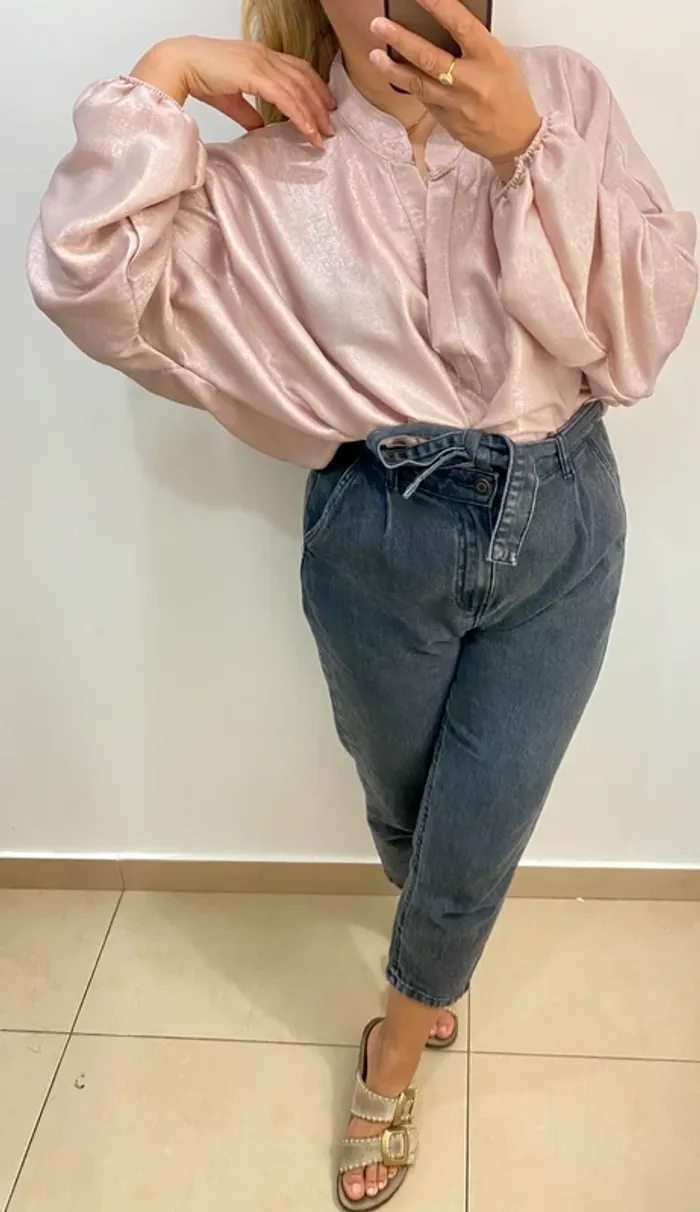 Blouse rose ample scintillante Taille Unique - photo numéro 2