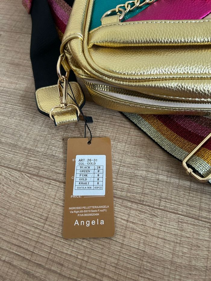 Sac en bandoulière doré et multicolore neuf - photo numéro 8