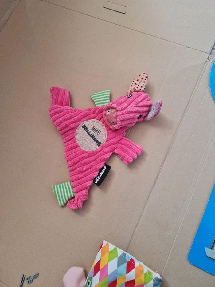Doudou cochon les deglingos 28 cm - photo numéro 5