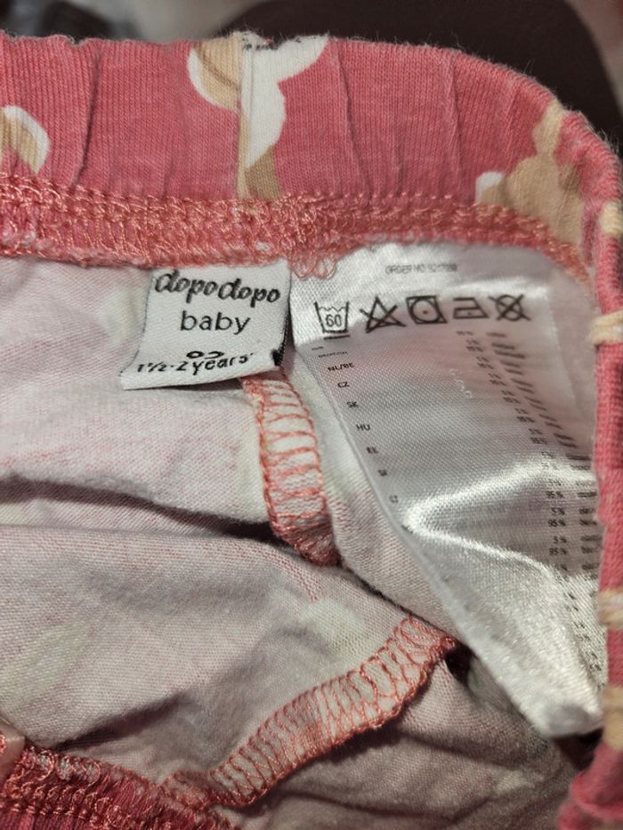 Legging rose avec imprimé lapin – Dopo Dopo – 18-24 mois (92 cm) - photo numéro 2