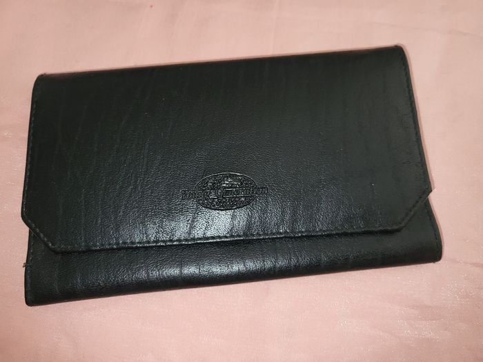 Portechequier , cartes et porte monnaie .noir