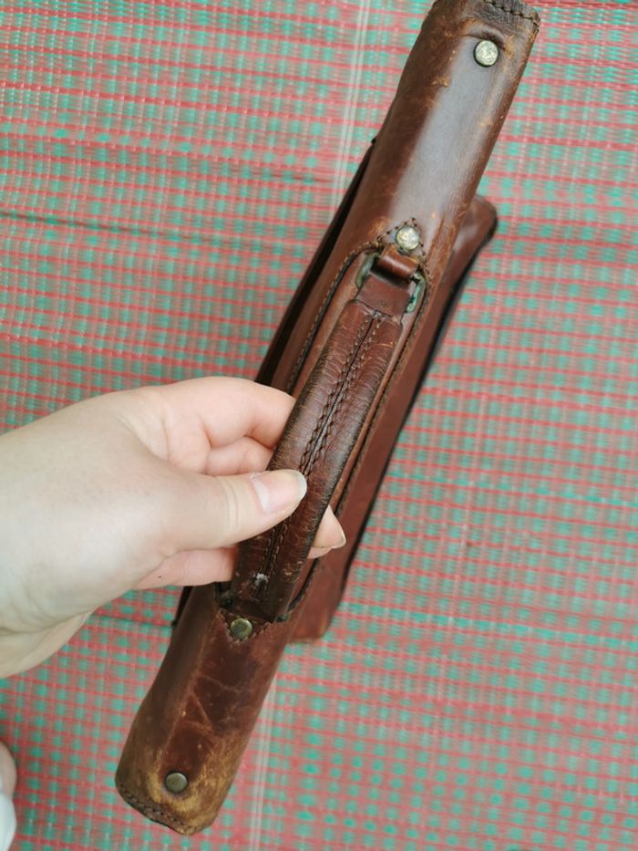 Serviette vintage en cuir Arthur & Aston - photo numéro 7