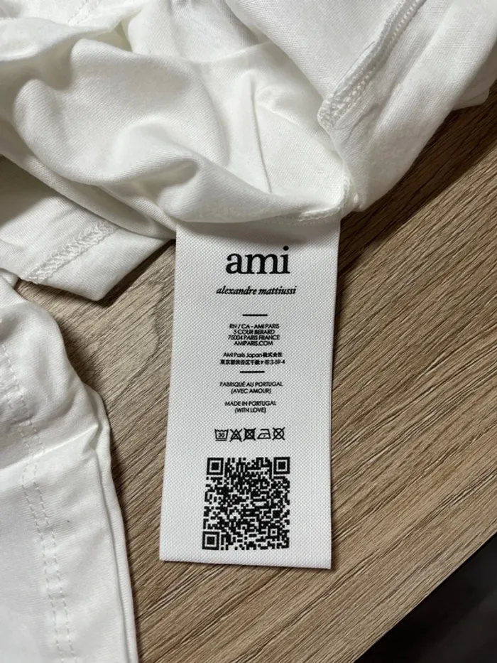 T-shirt Ami Paris - couleur blanc - taille M - photo numéro 8