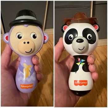 Maracas Singe et Panda Fisher Price