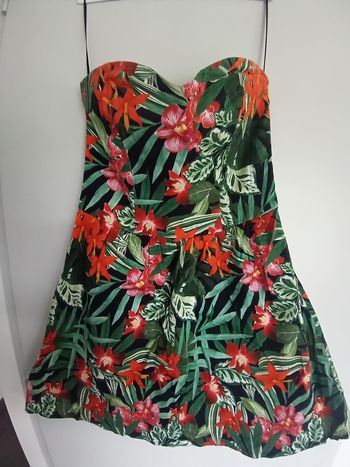 Robe bustier fleurie Camaïeu taille 40