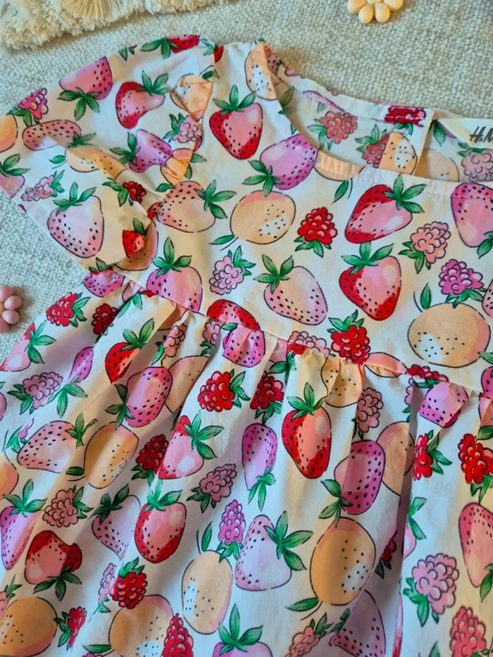 Robe fruits H&M 92 - photo numéro 3