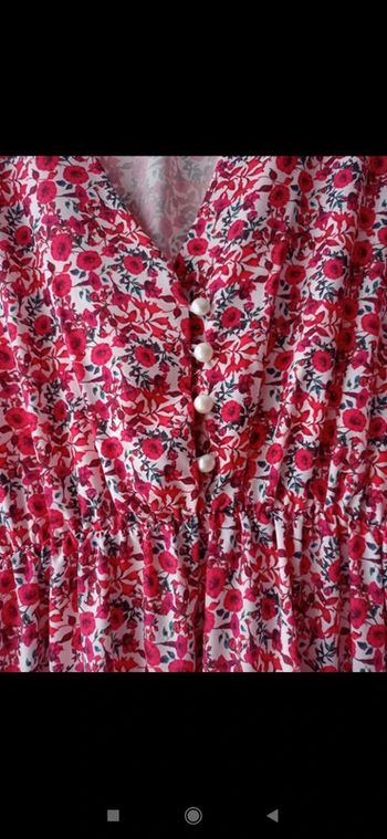 Robe longue rouge et blanc taille unique